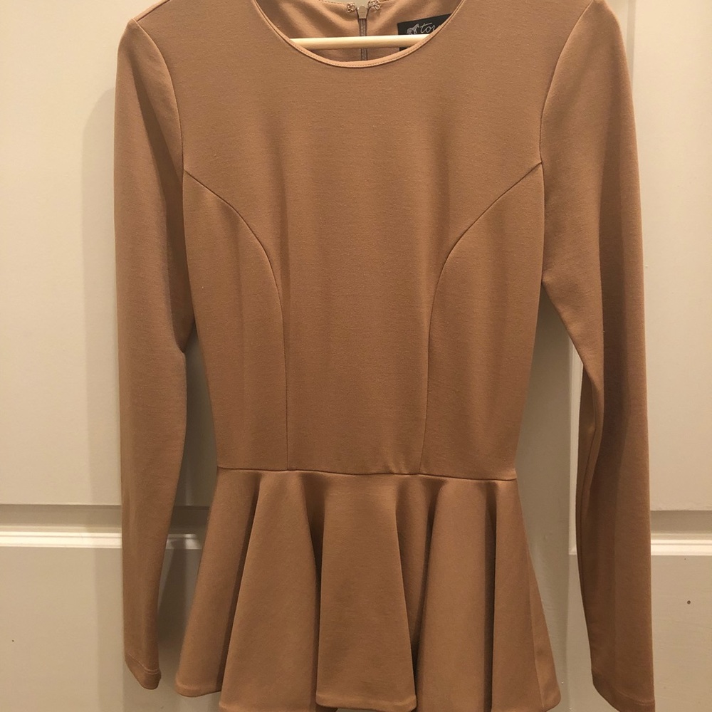 Torn by Ronny Kobo Judy Peplum Top